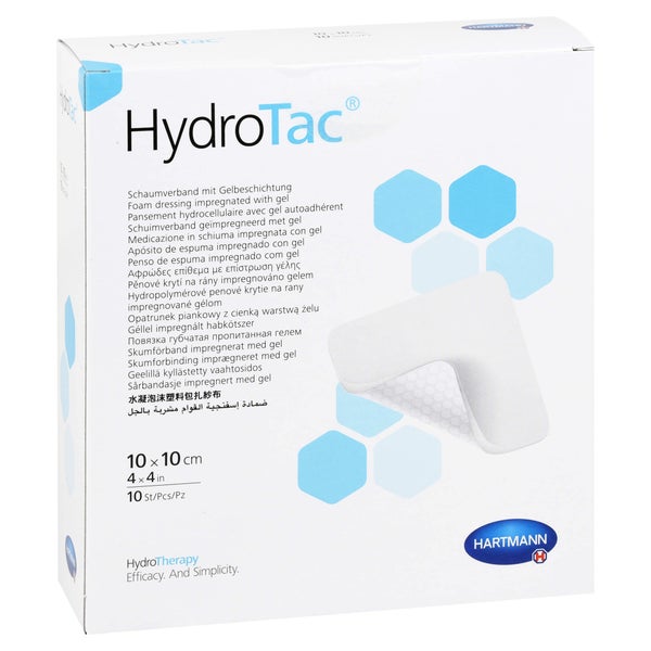 Hydrotac Schaumverband 10x10 cm steril 10 St