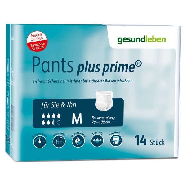 Gesund Leben Pants plus prime Gr.M 4X14 St