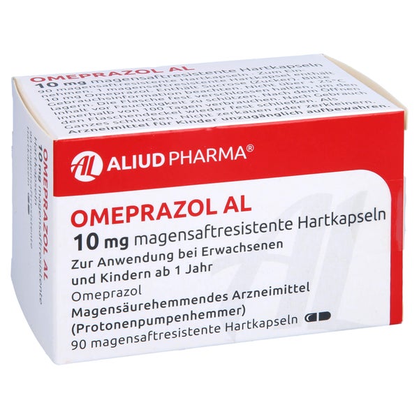 OMEPRAZOL AL 10 mg magensaftresistente Hartkapseln 90 St