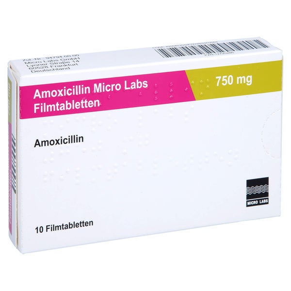 AMOXICILLIN Micro Labs 750 mg Filmtabletten 10 St