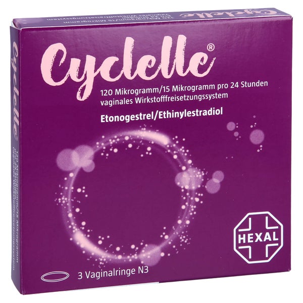 CYCLELLE 120 µg/15 µg pro 24 Stunden Vaginalring 3 St