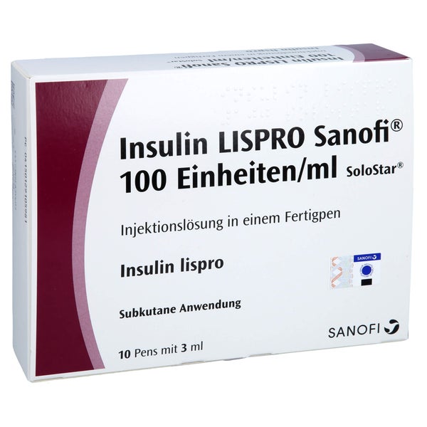 INSULIN LISPRO Sanofi 100 E/ml Fertigpen 10X3 ml 10X3 ml