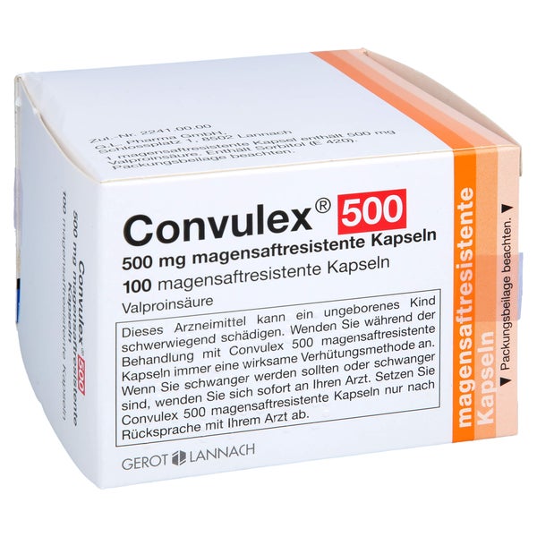CONVULEX 500 mg magensaftresistente Kapseln 100 St