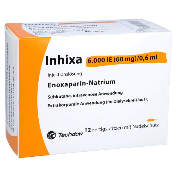 INHIXA 6.000 I.E. 60 mg/0,6 ml ILO F.Sp.+Sich-Sys. 12 St