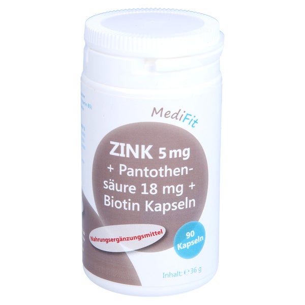 ZINK 5 Mg+pantothensäure 18 mg+Biotin Ka 90 St