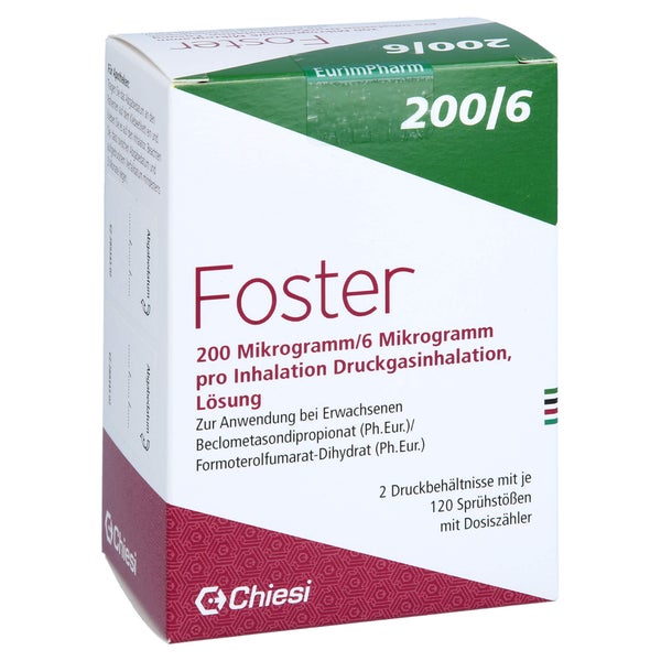 Foster 200/6 µg 120 Hub Dosieraerosol 2 St