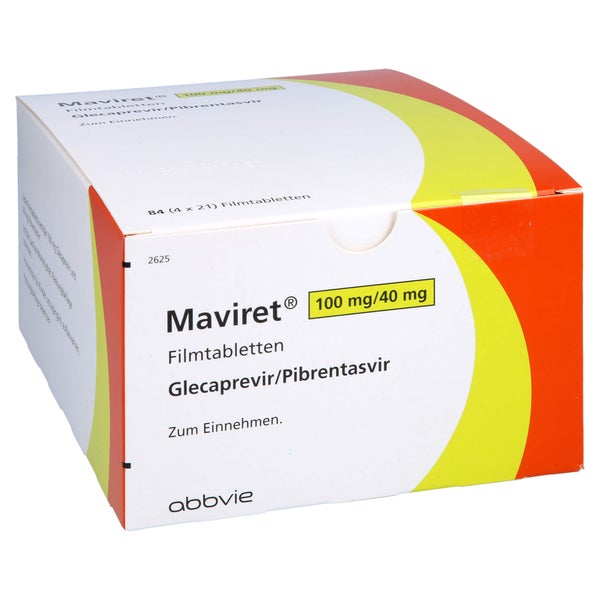Maviret 100 Mg/40 mg Filmtabletten 4X21 St