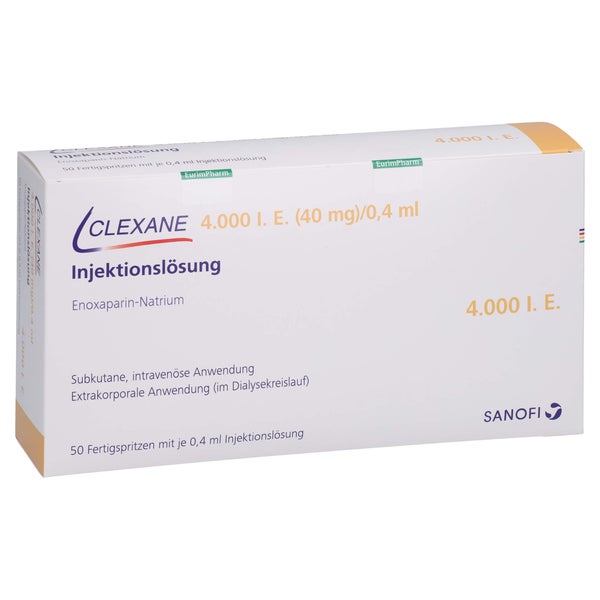 CLEXANE 4.000 I.E. 40mg/0,4ml Inj.-Lsg.i.e.F.-Sp. 50 St