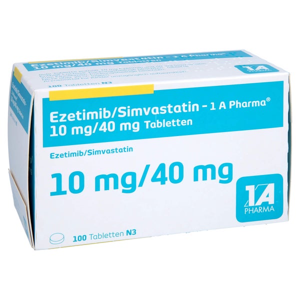 EZETIMIB/Simvastatin-1A Pharma 10 mg/40 mg Tabl. 100 St