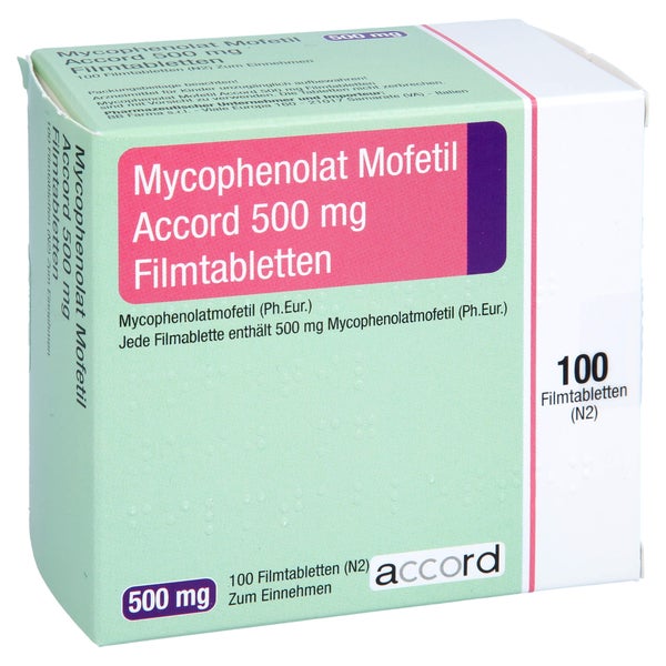 MYCOPHENOLAT MOFETIL Accord 500 mg Filmtabletten 100 St