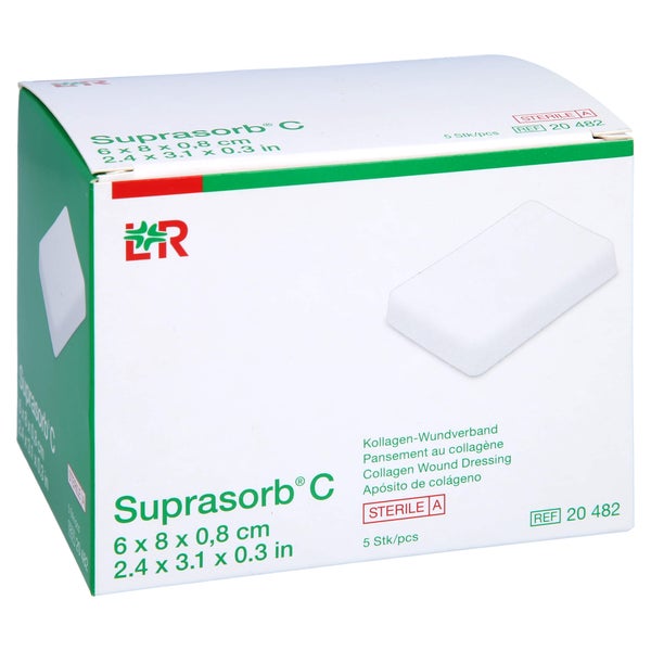 Suprasorb C Kollagen Wundverb.0,8x6x8 cm 5 St