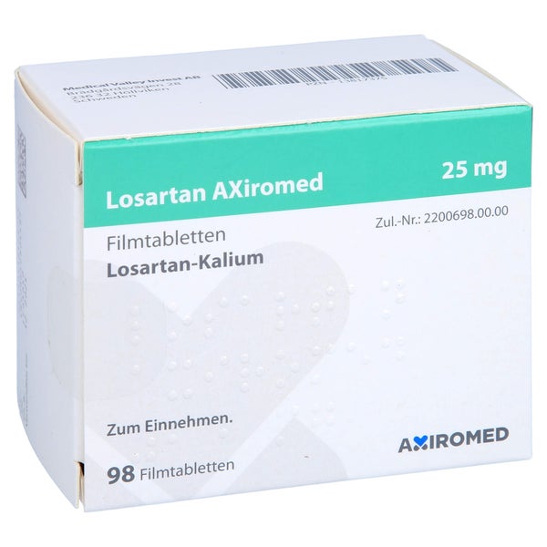 Losartan Axiromed 25 mg Filmtabletten 98 St
