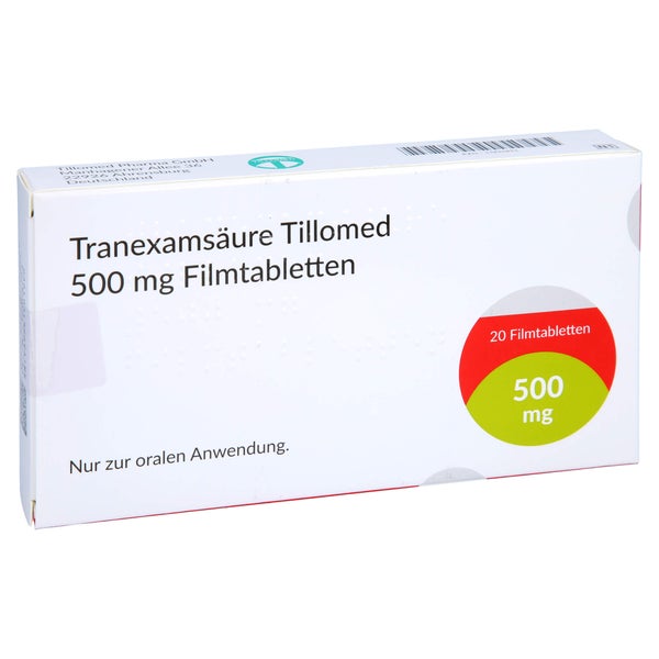 TRANEXAMSÄURE Tillomed 500 mg Filmtabletten 20 St