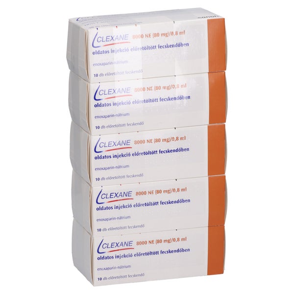 CLEXANE 8.000 I.E. 80mg/0,8ml Inj.-Lsg.i.e.F.-Sp. 50 St