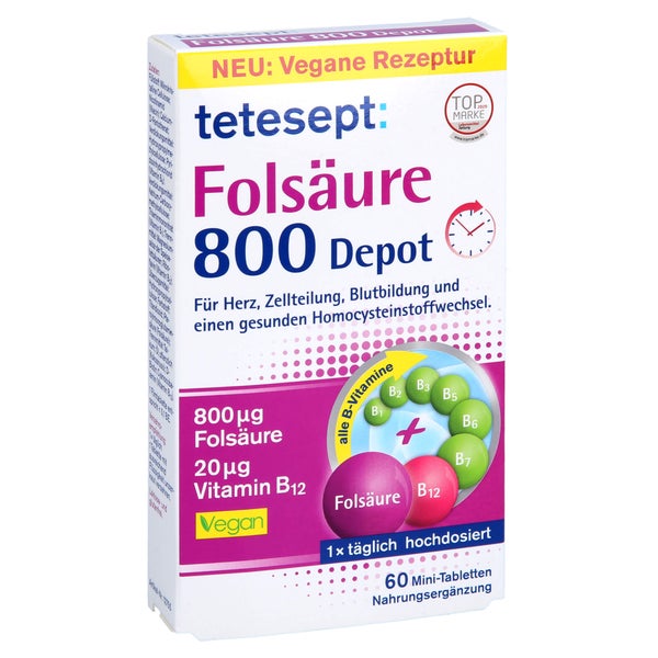 Tetesept Folsäure 800 Depot Tabletten 60 St