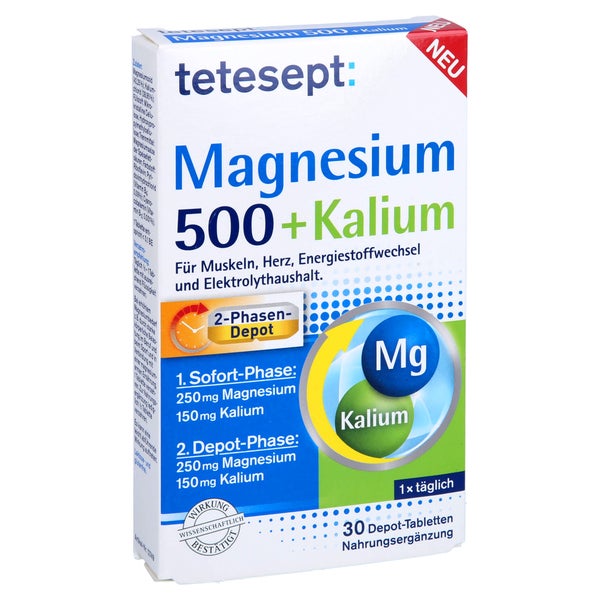 Tetesept Magnesium 500+kalium Tabletten 30 St