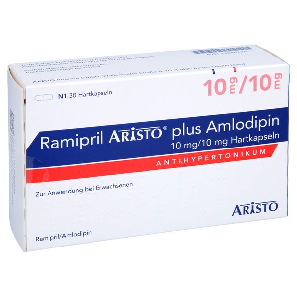 RAMIPRIL Aristo plus Amlodipin 10 mg/10 mg Hartkps 30 St