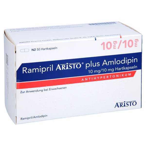 RAMIPRIL Aristo plus Amlodipin 10 mg/10 mg Hartkps 50 St