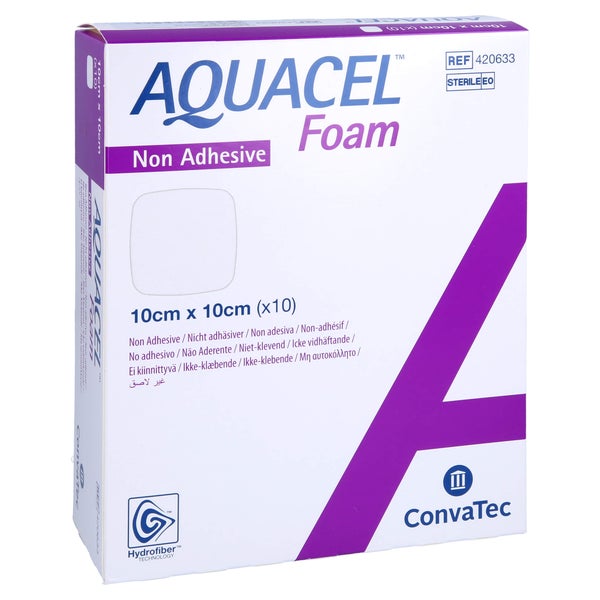 Aquacel Foam Nicht adhäsiv 10x10 cm Verb 10 St