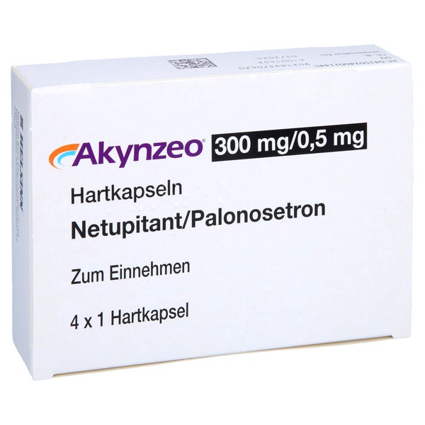Akynzeo 300 Mg/0,5 mg Hartkapseln 4 St