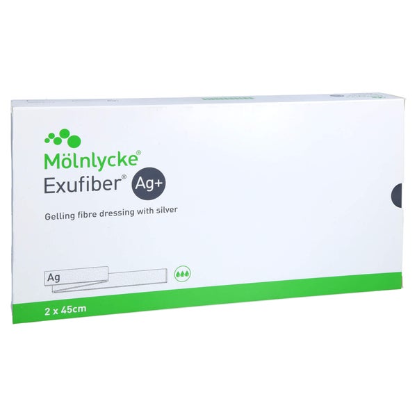 Exufiber Ag+ 2x45 cm gelbild.Faserverb.m 5 St