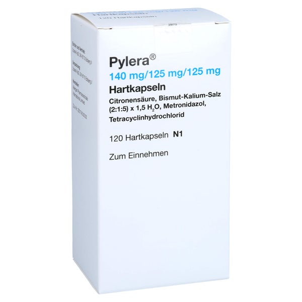 Pylera 140 Mg/125 mg/125 mg Hartkapseln 120 St