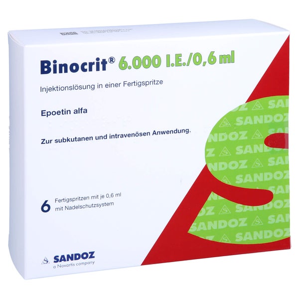 BINOCRIT 6.000 I.E./0,6 ml Inj.-Lsg.i.e.Fertigspr. 6X0,6 ml