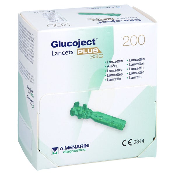 Glucoject Lancets PLUS 33 G 200 St