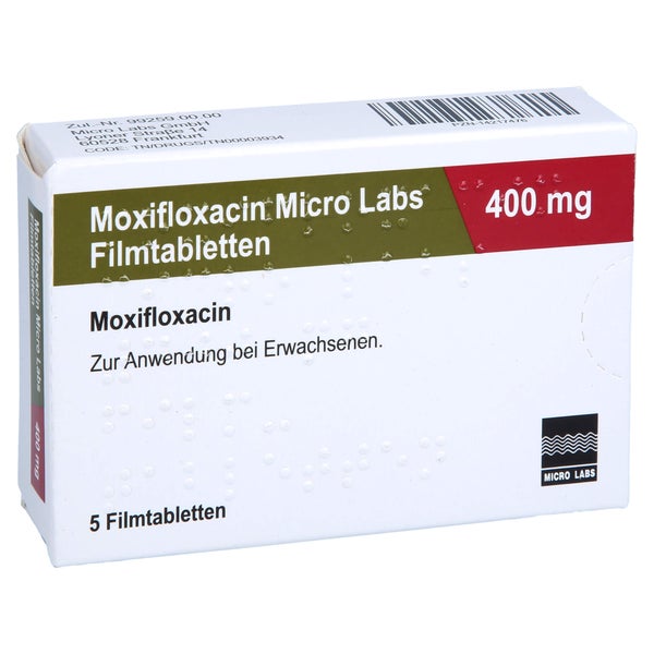 MOXIFLOXACIN Micro Labs 400 mg Filmtabletten 5 St