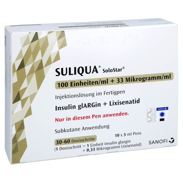 SULIQUA 100 E/ml + 33 µg/ml Solostar 10X3 ml