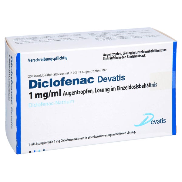 DICLOFENAC Devatis 1 mg/ml Augentropfen Einzeldos. 20X0,3 ml