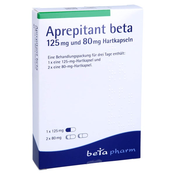 APREPITANT beta 125 mg und 80 mg Hartkapseln 3 St