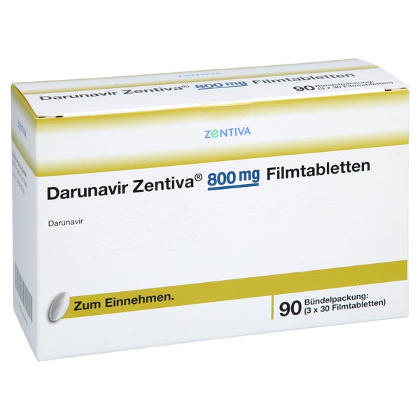 Darunavir Zentiva 800 mg Filmtabletten 90 St
