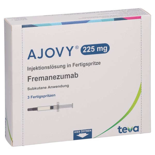 AJOVY 225 mg Injektionslösung in Fertigspritze 3 St