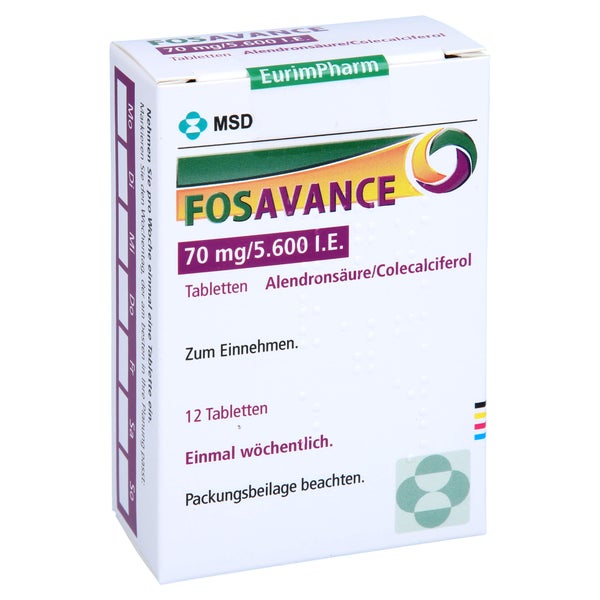 Fosavance 70 Mg/5.600 I.E. Tabletten 12 St