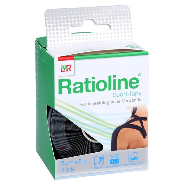 Ratioline Sport-tape 5 cmx5 m schwarz 1 St