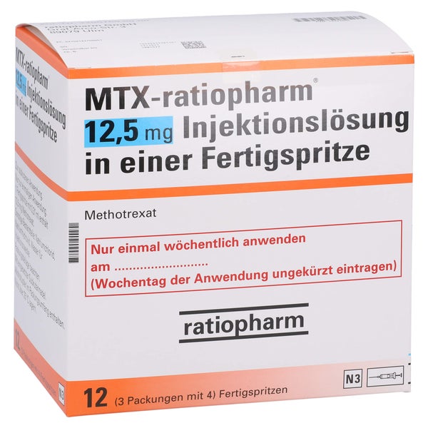 MTX-ratiopharm 12,5 mg Inj.-Lösung i.e.Fertigspr. 12 St
