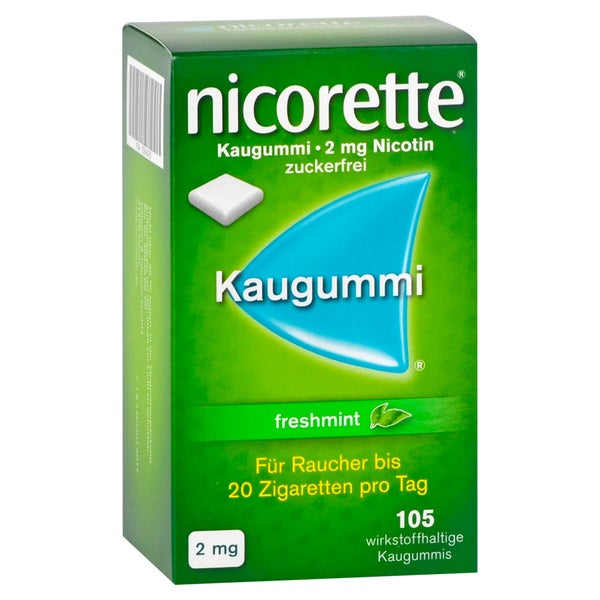 Nicorette Kaugummi 2 mg freshmint - Reimport 105 St