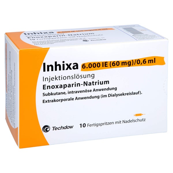 INHIXA 6.000 I.E. 60 mg/0,6 ml ILO F.Sp.+Sich-Sys. 10 St