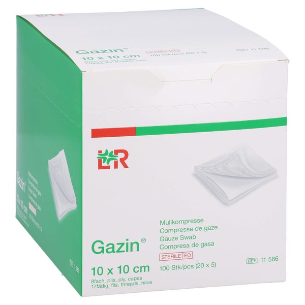 Gazin Mullkomp.10x10 cm steril 8fach 20X5 St
