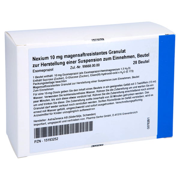 NEXIUM 10 mg magensaftr.Gra.z.Her.e.Sus.z.Ein.Btl. 28 St