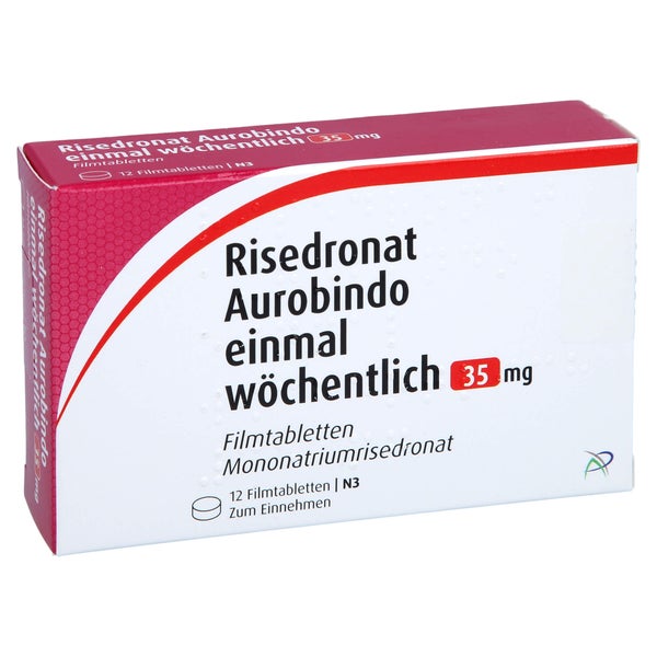 RISEDRONAT Aurobindo 1xwöchentlich 35 mg Filmtabl. 12 St