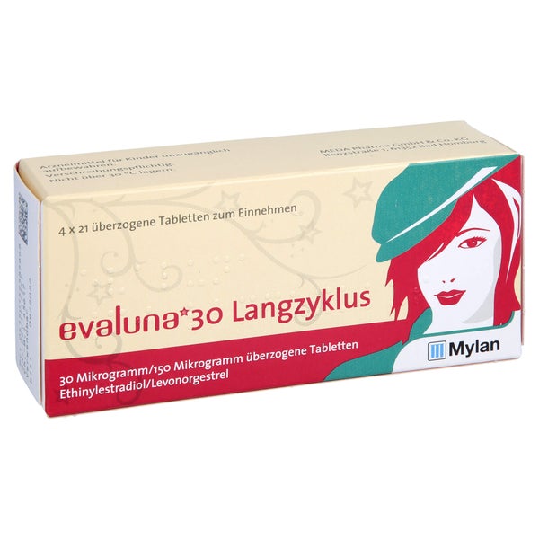 EVALUNA 30 Langzyklus 30 µg/150 µg überz.Tabl. 84 St