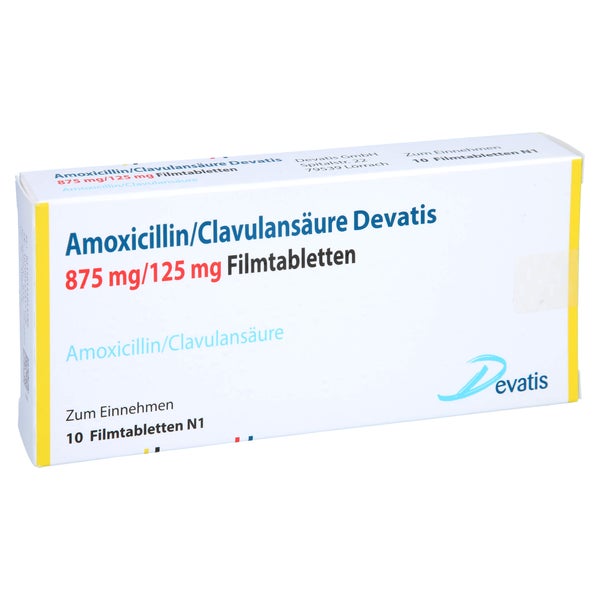 AMOXICILLIN/Clavulansäure Devatis 875mg/125mg FTA 10 St