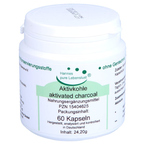 Aktivkohle Aktivated Charcoal Kapseln 60 St