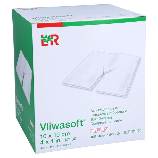 Vliwasoft Schlitzkompressen 10x10 cm ste 50X2 St