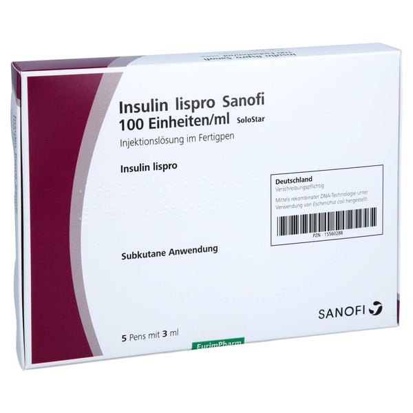 INSULIN LISPRO Sanofi 100 E/ml Fertigpen 5X3 ml 5X3 ml