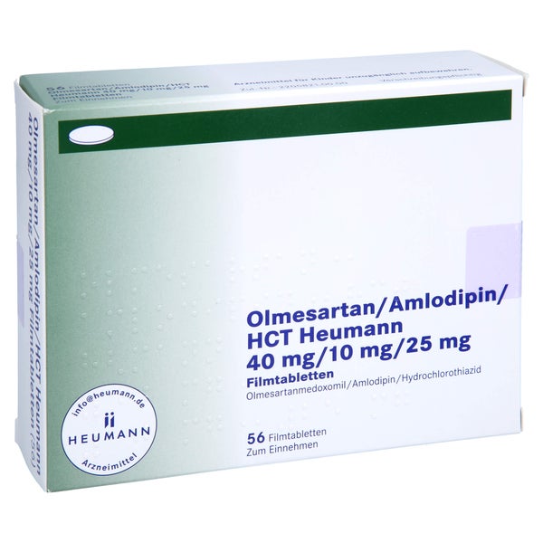 OLMESARTAN/Amlodipin/HCT Heumann 40/10/25mg FTA 56 St
