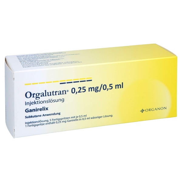 ORGALUTRAN 0,25 mg/0,5 ml Inj.-Lsg.i.e.Fertigspr. 5 St