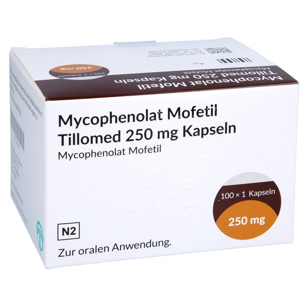 MYCOPHENOLAT MOFETIL Tillomed 250 mg Kapseln 100 St